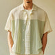 Camisa deportiva informal de manga corta con tejido texturizado para hombre, de primavera