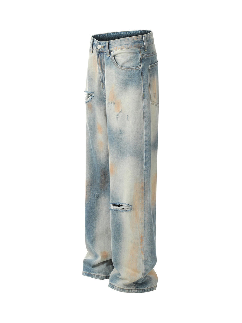 Distressed Street Hip-Hop Jeans