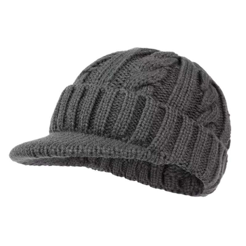 Gorro de punto de ala corta retorcida retro para hombre 