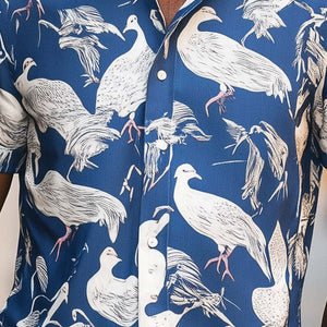 Men's Spring Fashion Pigeon Printed Casual Sports Short Sleeve Shirt
