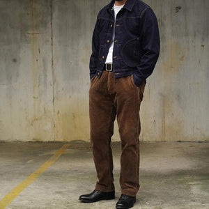 Pantalones de trabajo de pana de 12 oz de la década de 1920 para granjeros, pantalones con tirantes para hombre, monos vintage de 20 años