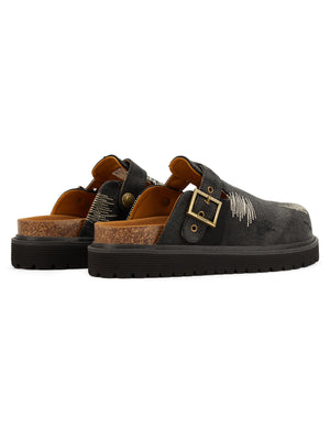 Birkenstocks vintage de mezclilla bordada 