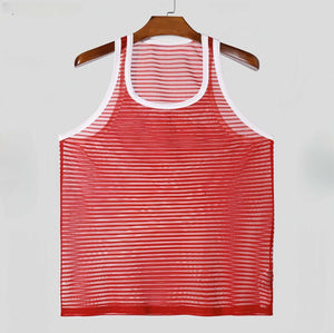 Men's Slim Fit Striped Tank Top