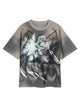 Graffiti Meteor Hammer Spray-painted T-shirt