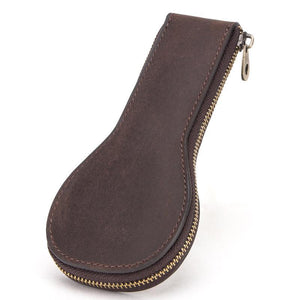 Bolsa de almacenamiento vintage de piel de vaca para relojes de hombre