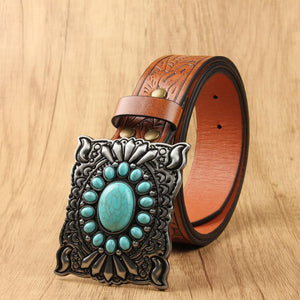 Cinturón clásico vintage estilo vaquero occidental para hombre