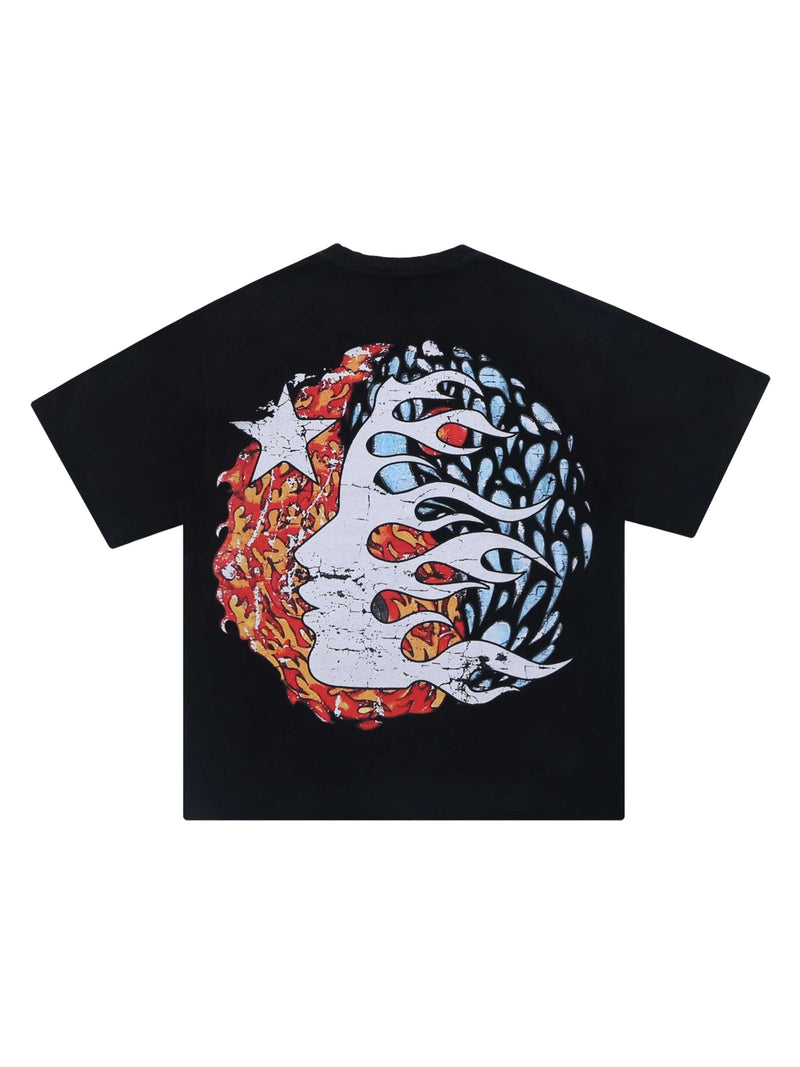 Demon Skull Print T-Shirt