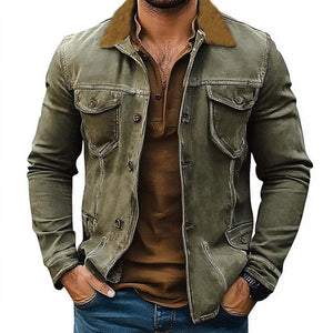 Men's Distressed Denim Jacket
