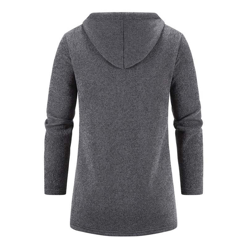 Men's Fleece Chenille Solid Color Knitted Cardigan