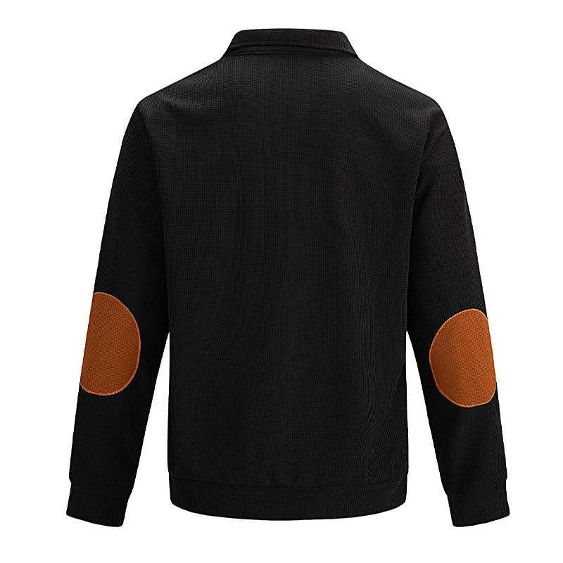 Men's Outdoor Casual Stand Collar Waffle Sweatshirt
