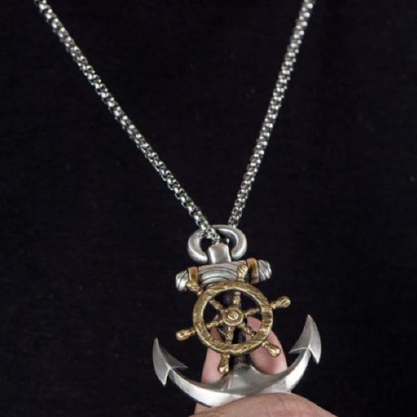 Vintage Casual Anchor Hip Hop Necklace