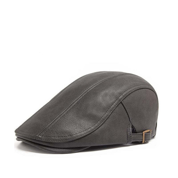 Boina de cuero casual vintage para hombre