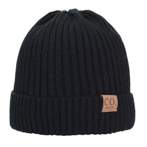 Gorro grueso y cálido de lana de doble capa para hombre