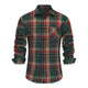 Men's Retro Casual Christmas Plaid Lapel Long Sleeve Shirt