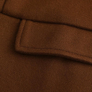 Abrigo de invierno de cuello de piel de longitud media para hombre