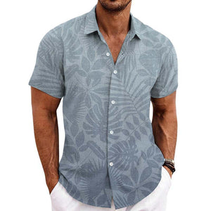 Camisa hawaiana de manga corta estampada para hombre