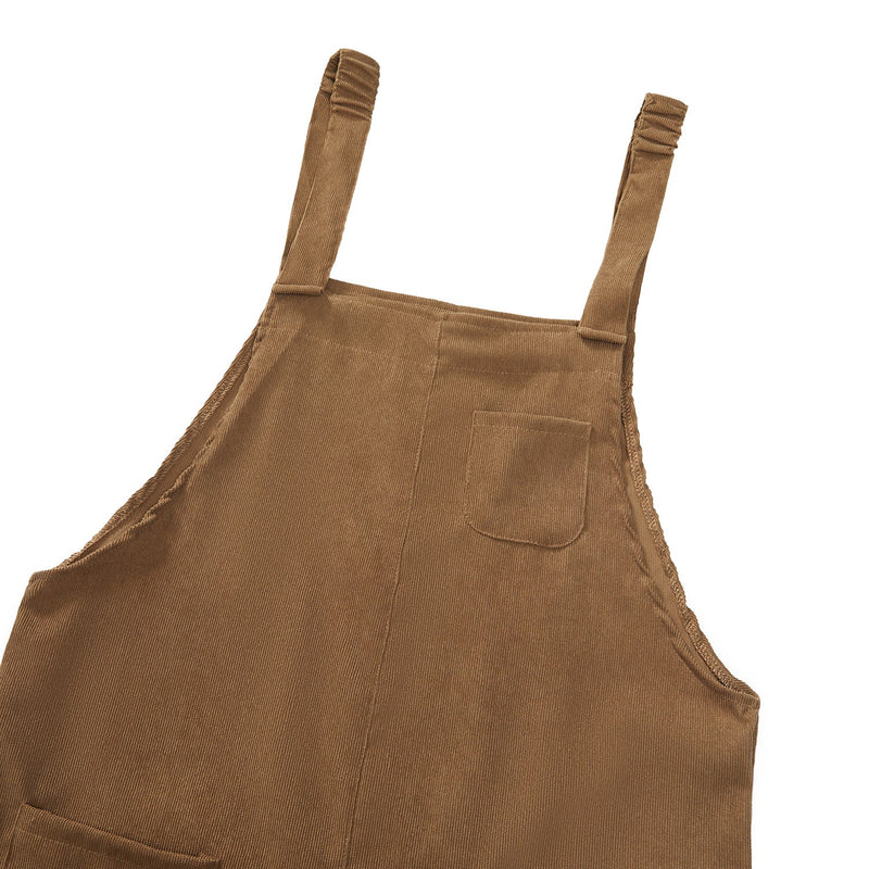 Corduroy Bib Cargo Overalls- Men's