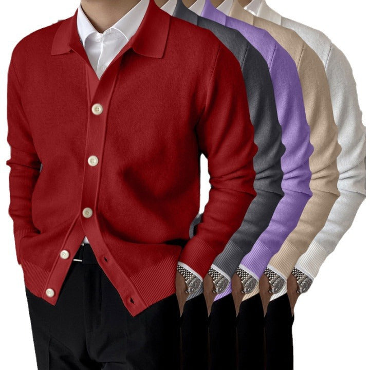 CASUAL MEN'S BUTTON KNITTED CARDIGAN