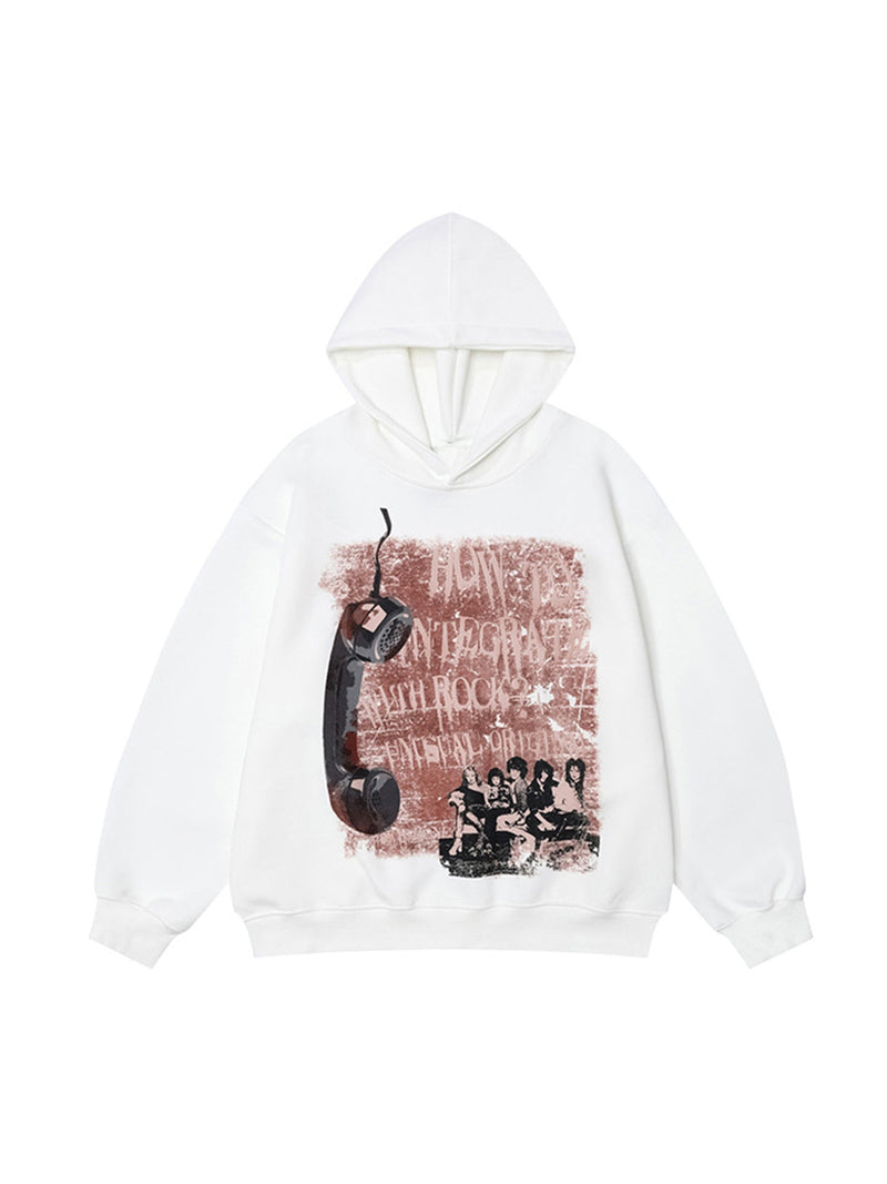 Telephone Graffiti Pullover Hoodie