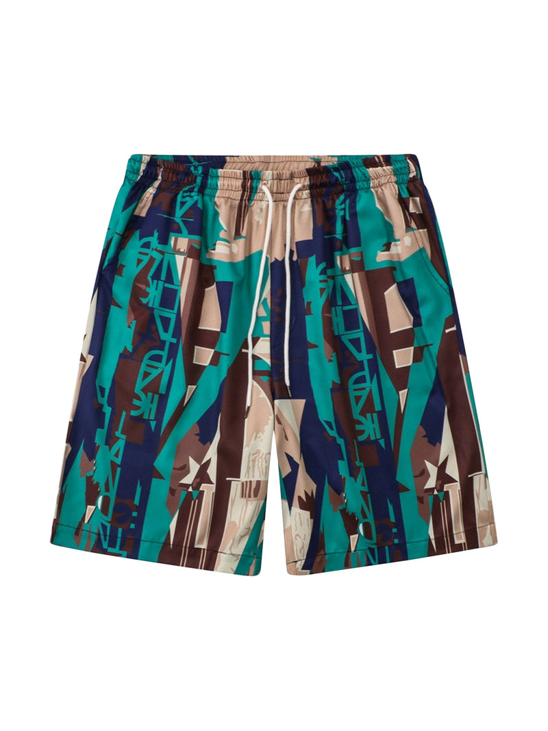 High Street Abstract Rap Floral Short Set