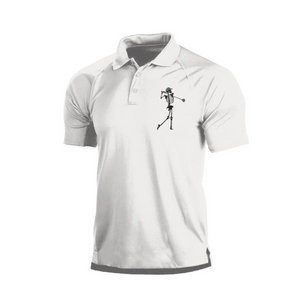 POLO RAGLÁN CON ESTAMPADO DE ESQUELETO