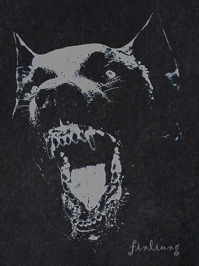 Doberman Print Washed T-shirt