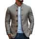 Men's Classic Retro Casual Stand-up Collar Embroidered Thin Cotton And Linen Slim Jacket