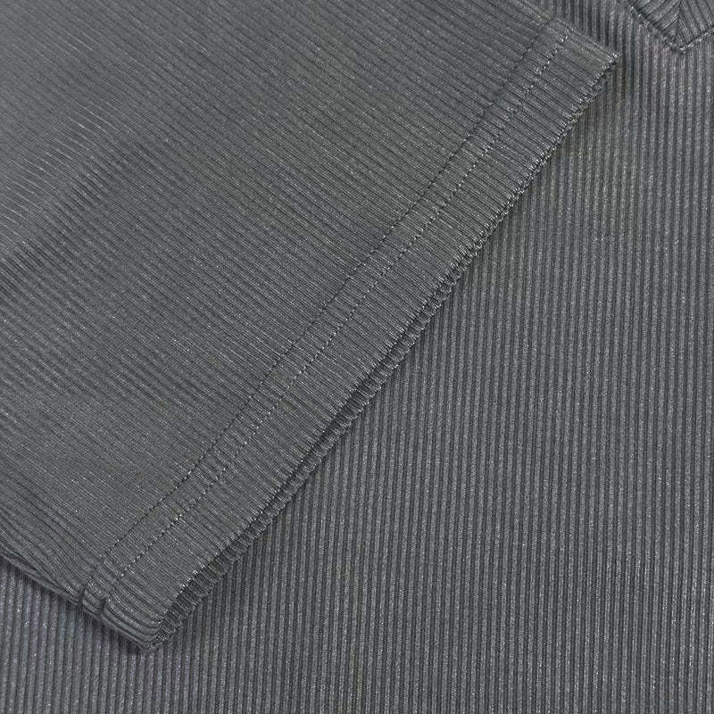 Men's Casual Ribbed Cotton Blend V-neck Slim Fit Short-sleeved T-shirt