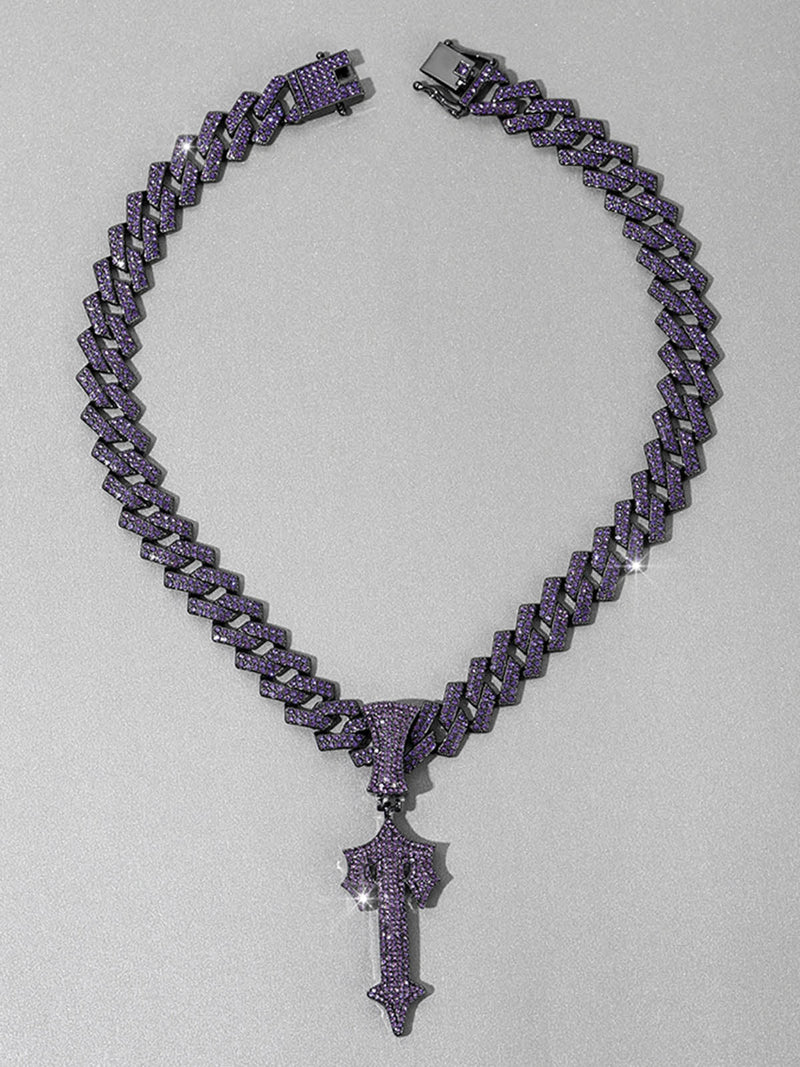 Purple Diamond Cuban Necklace