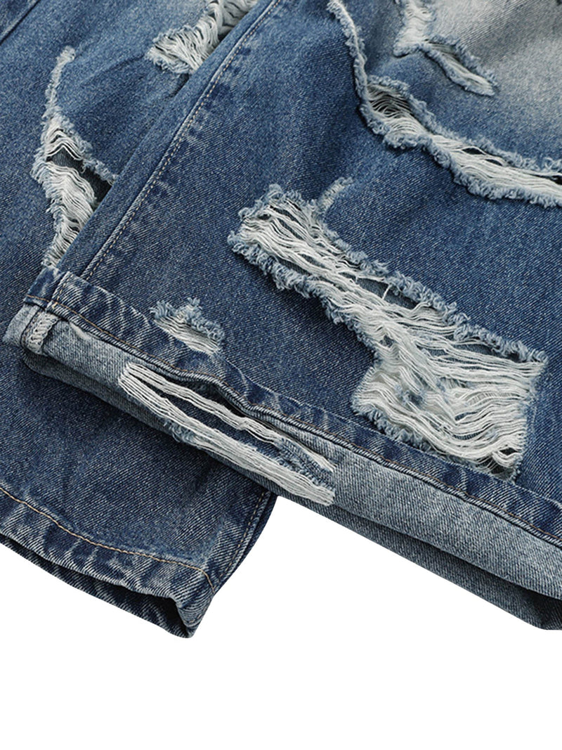 High Street Washed and Torn Jeans