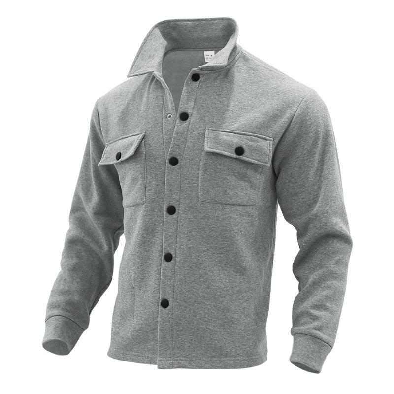 Men's Solid Color Lapel Single Breasted Jacket 94960602X