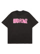 Pink Letter Applique Street Rap T-shirt