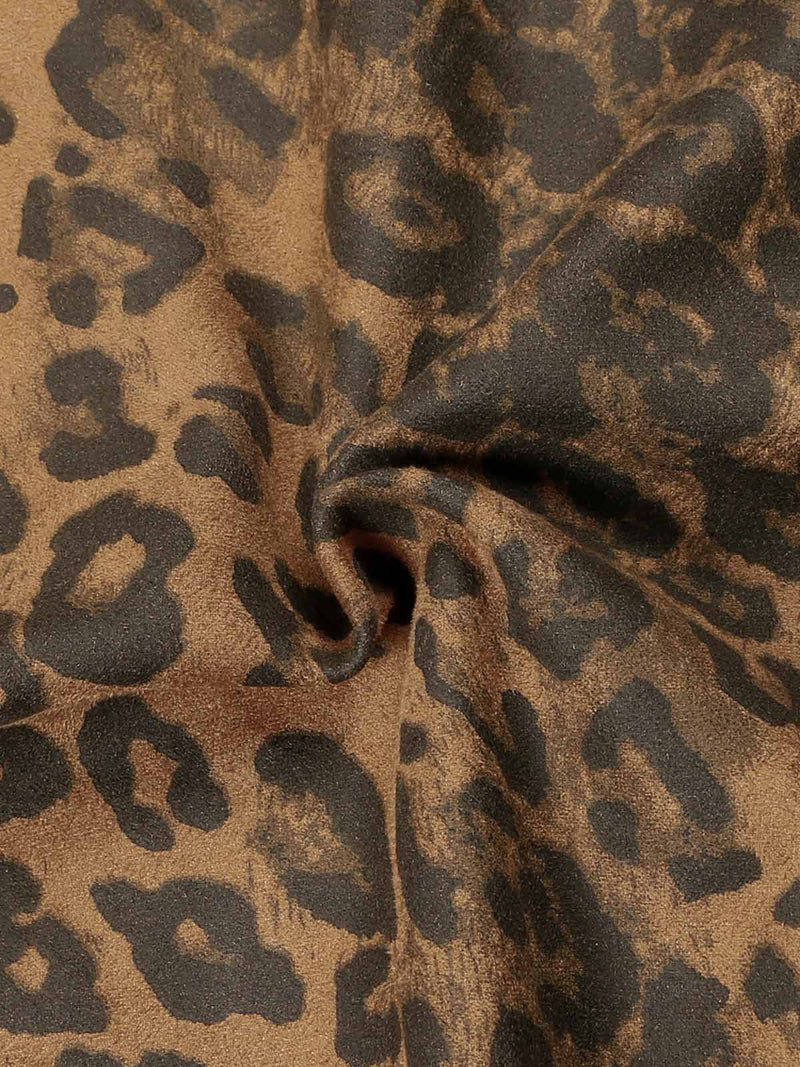 Cheetah Print Suede Tracksuit