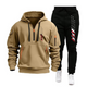 USA FLAG SPORTS HOODIE SET MEN'S MULTI POCKET ZIPPER HOODED SWEATSHIRT SPORTS SUIT SET