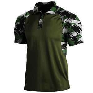 POLO RAGLÁN CON GRÁFICO Y BANDERA DE CAMUFLAJE
