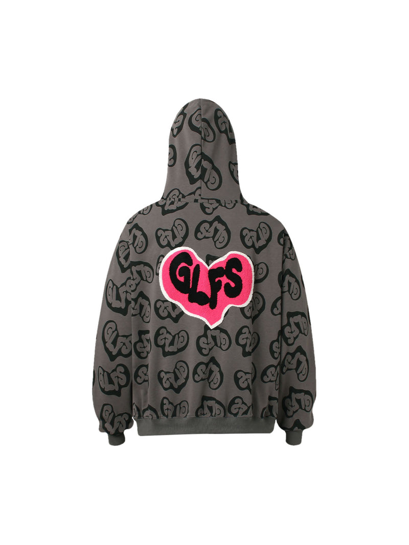 Towel Embroidered Pullover Hoodie