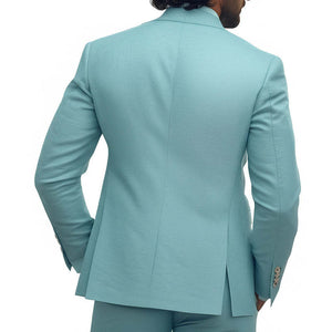 Blazer cómodo de algodón y lino para hombre