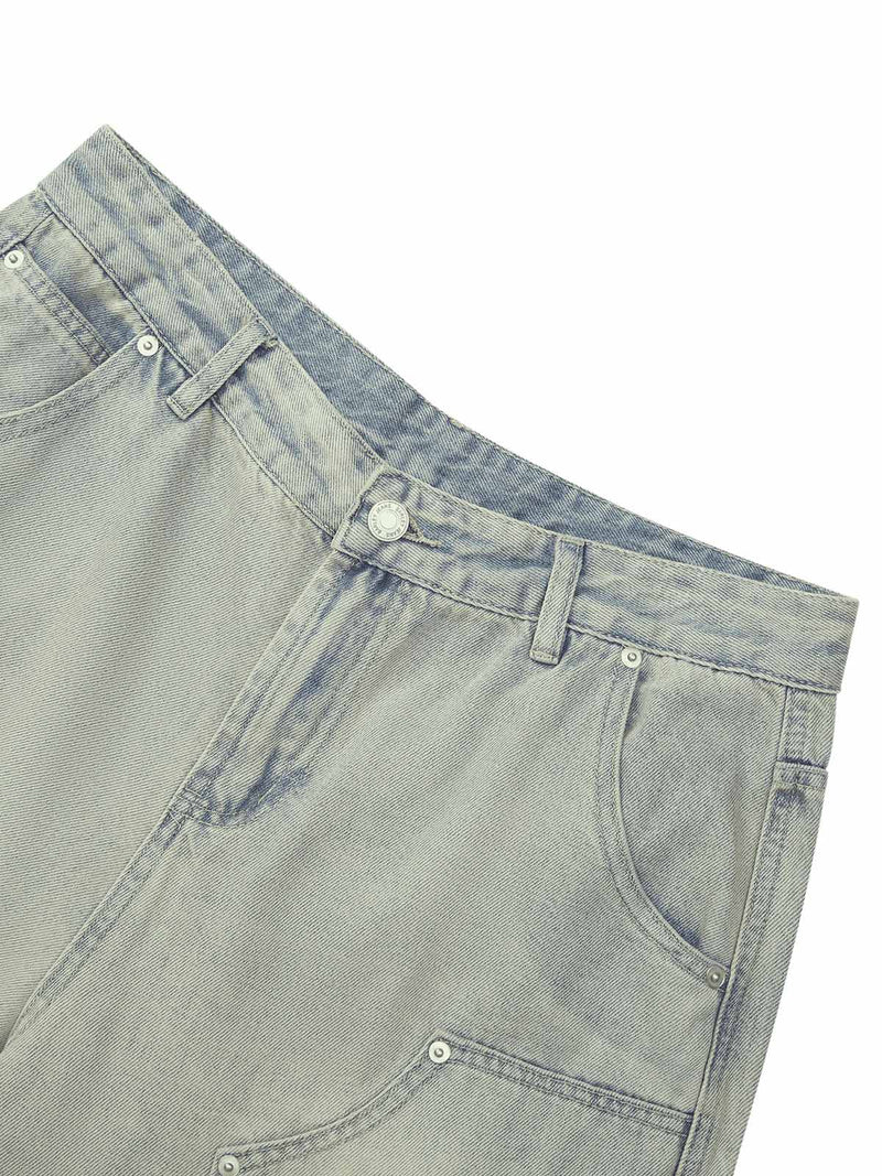 Retro Washed Hip-Hop Shorts