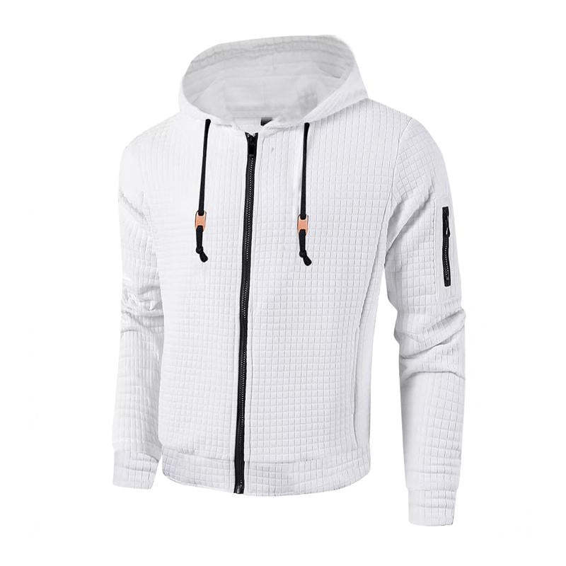 Men's Waffle Sport Hooded Jacket