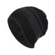 Gorro de punto cálido con forro de felpa jacquard con bloques de color retro para hombre