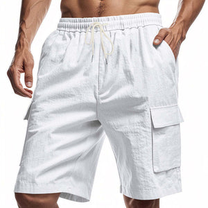 Men's Casual Solid Color Elastic Work Shorts