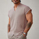 Men's Summer Basic Solid Color Textured Short-sleeved T-shirt