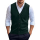 Chaleco tipo cárdigan informal de punto de color liso para hombre
