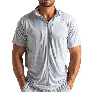 Men's Solid Color Simple Sports T-Shirt