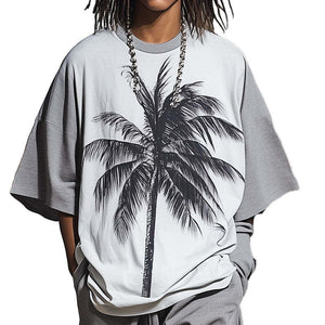 Men's Spring Fashion Casual Short Sleeve Printed T-shirt