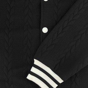 Lässige einreihige Strickjacke für Herren, Baseballjacke