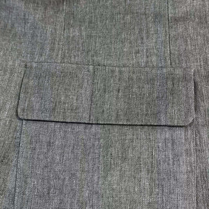 Lässiger Herren-Blazer aus Baumwolle und Leinen mit Revers, einreihig, schmaler Schnitt