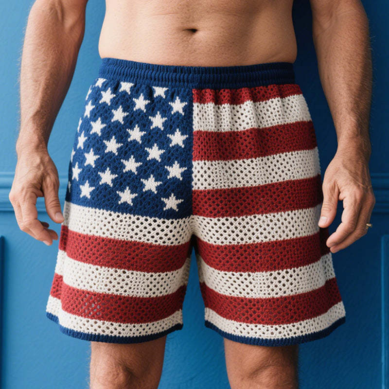 Pantalones cortos deportivos casuales tejidos de moda de primavera para hombre