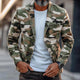 Men's Retro Camouflage Notch Lapel Single Breasted Casual Blazer 84824708Z