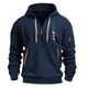 USA FLAG ARM POCKET ZIPPER HOODIE